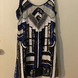 Beautiful Parker Cocktail Evening Dress Womens  Sequin